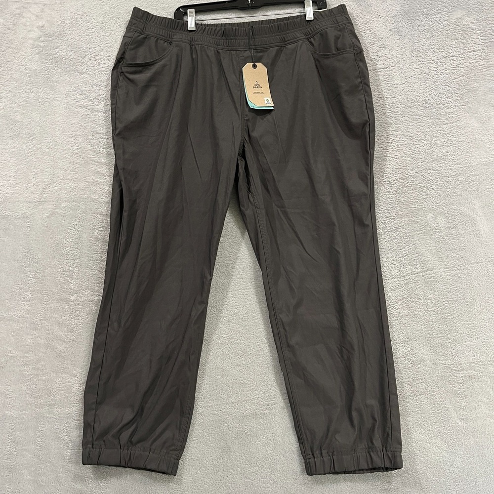 Prana Halle E Waist Plus II Jogger Pants Womens 20W Dark Iron Water Resistance